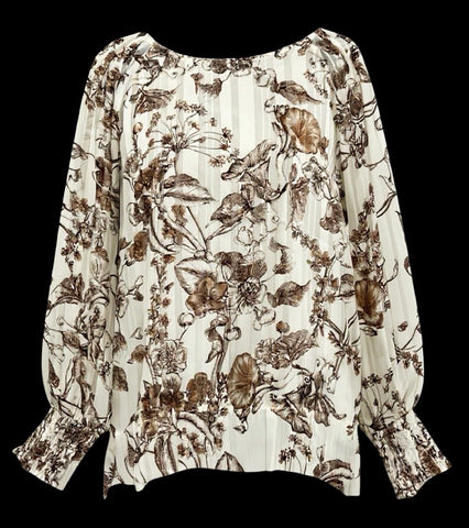 "Julia" Lurex Blouse - The Katie Grace Boutique