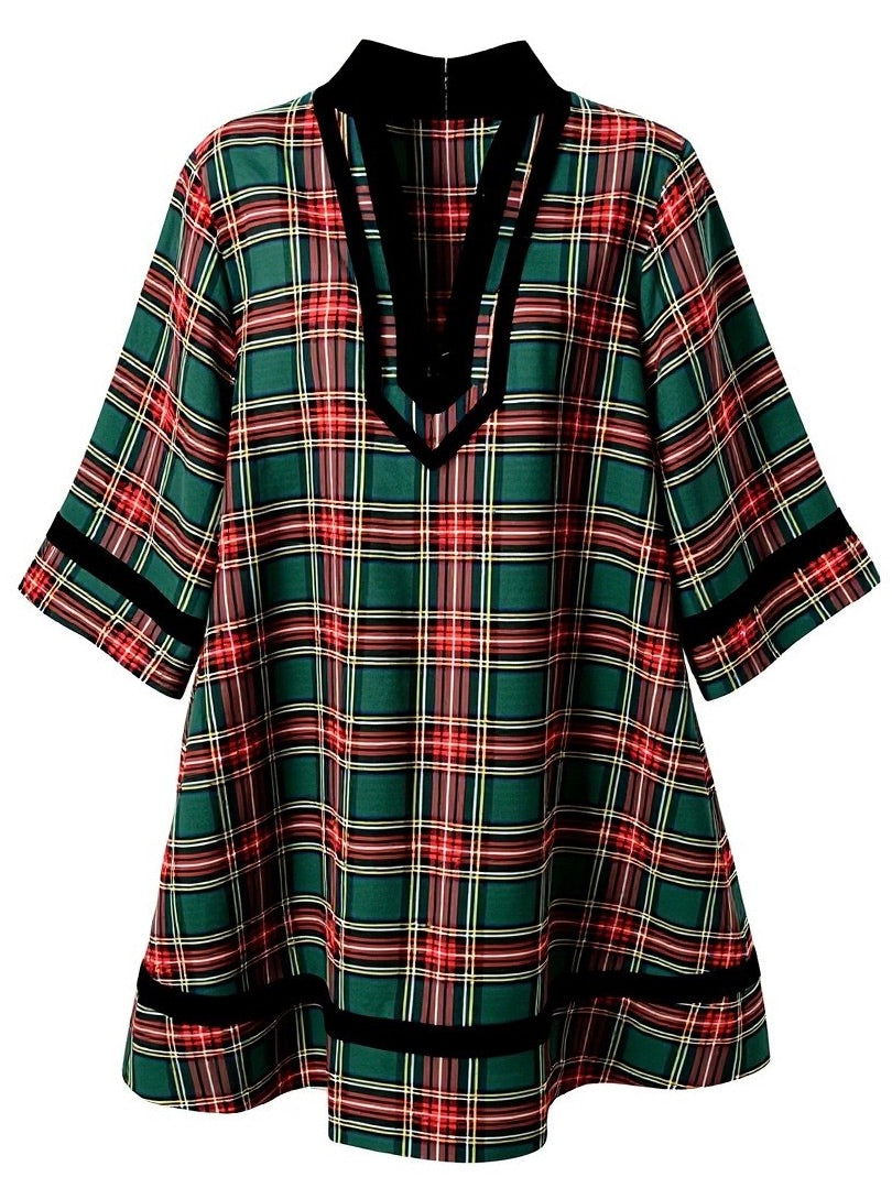 "Greenleigh" Plaid Dress - The Katie Grace Boutique