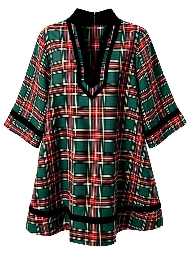 "Greenleigh" Plaid Dress - The Katie Grace Boutique
