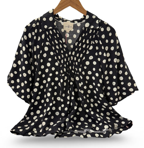 "Lane" Polka Dot Blouse - The Katie Grace Boutique