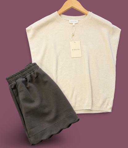 "Dana" Cap sleeve Sweater - The Katie Grace Boutique