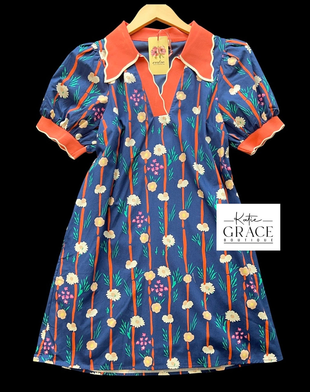 "Alicia" Collared Dress - The Katie Grace Boutique