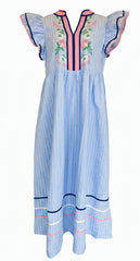 "Caroline" Embroidery Midi Dress - The Katie Grace Boutique