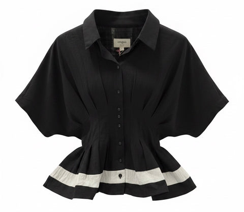 "Odette"  Peplum Blouse