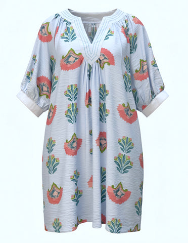 "Josephina" V Neck Dress - The Katie Grace Boutique