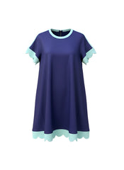 "Lila" Luxe Knit Dress, Navy - The Katie Grace Boutique