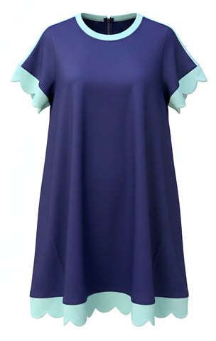 "Lila" Luxe Knit Dress, Navy - The Katie Grace Boutique