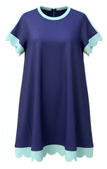 "Lila" Luxe Knit Dress, Navy - The Katie Grace Boutique
