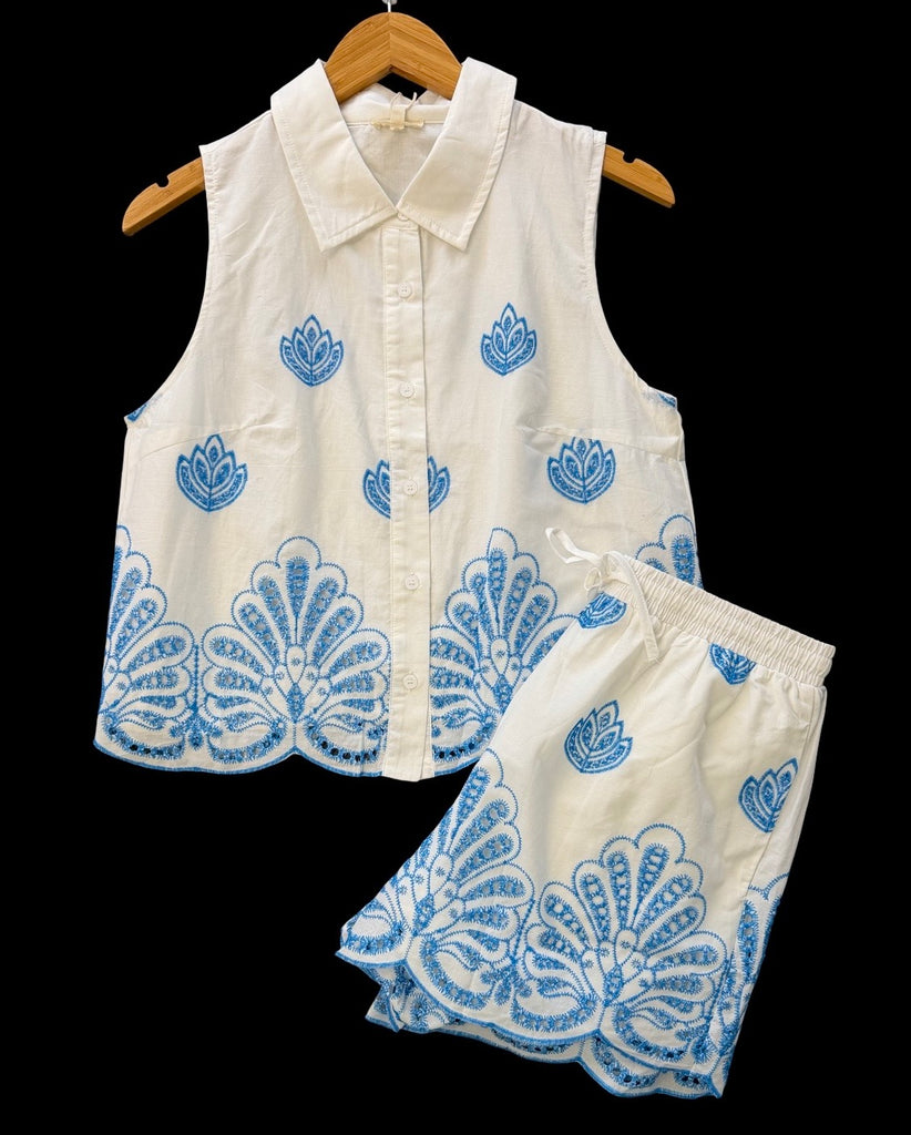 "Shelly" Embroidered Matching Separates - The Katie Grace Boutique