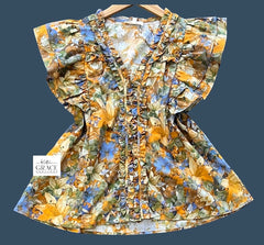 "Charlotte" Floral Blouse - The Katie Grace Boutique