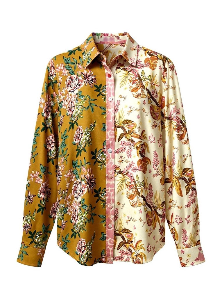 "Kendra"  Muti Print Blouse
