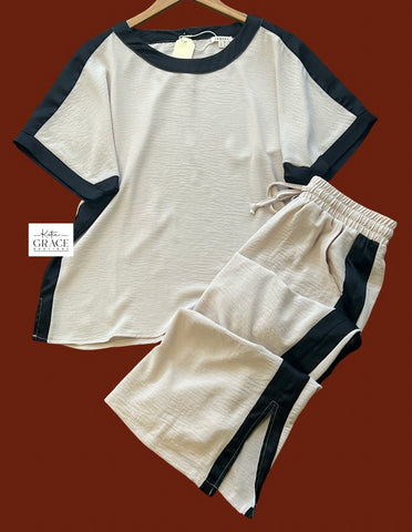 "Fern" Matching Air Flow Separates, Beige - The Katie Grace Boutique