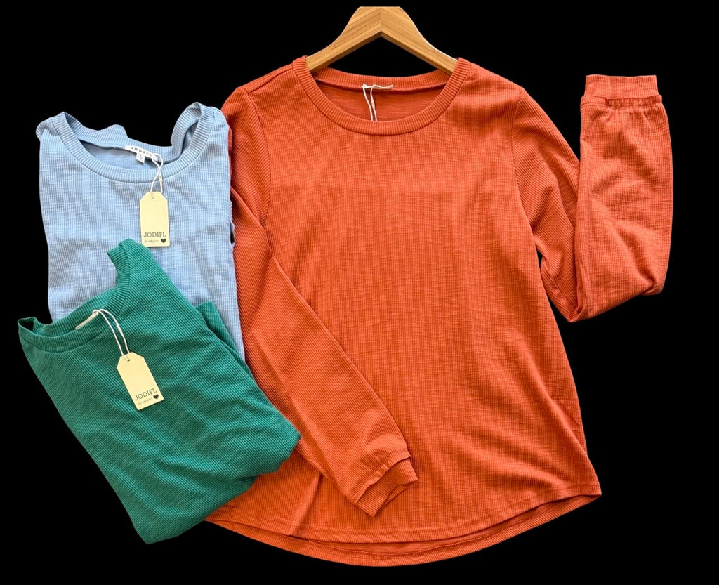 "Becka" Long Sleeve Top, 3 colors - The Katie Grace Boutique