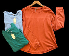 "Becka" Long Sleeve Top, 3 colors - The Katie Grace Boutique