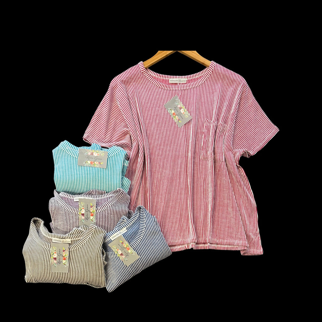 "Libby" Raised Rid Oversized,  5 colors