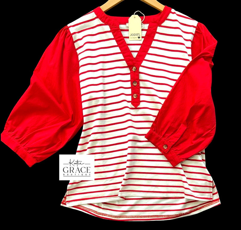 "Dana" Striped Top