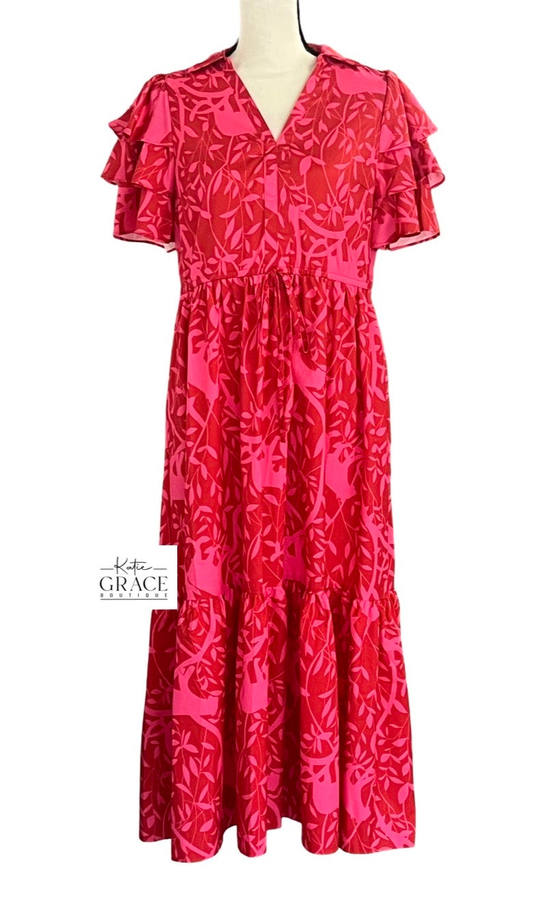 "Callie" Midi Dress - The Katie Grace Boutique