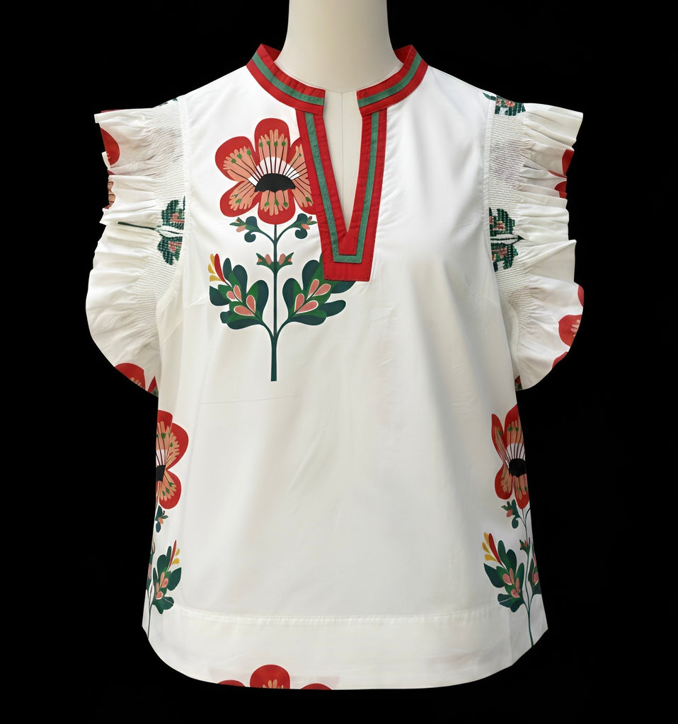 "Hadley" Floral Blouse - The Katie Grace Boutique