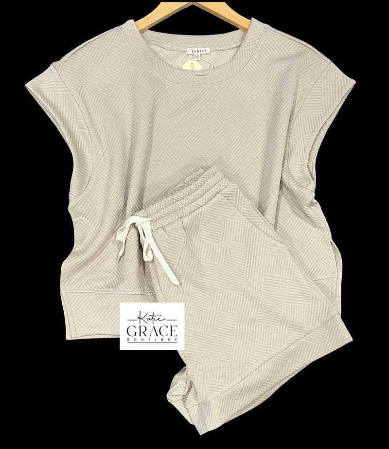 "Jessica" Matching Separates, Khaki - The Katie Grace Boutique