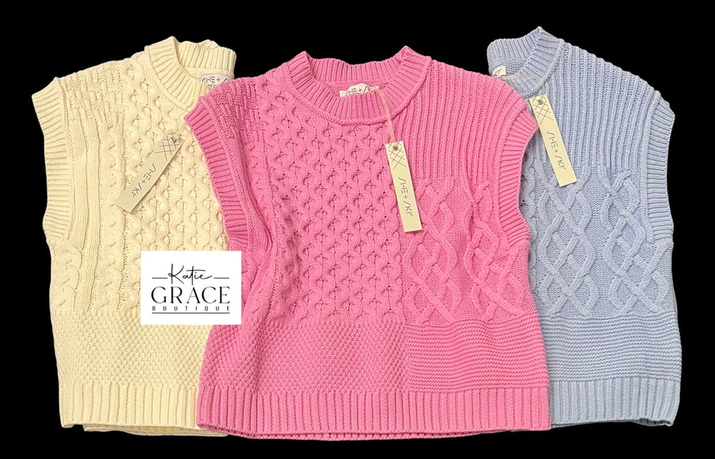 "Kelsie" Cap Sleeve Sweater, 3 colors - The Katie Grace Boutique