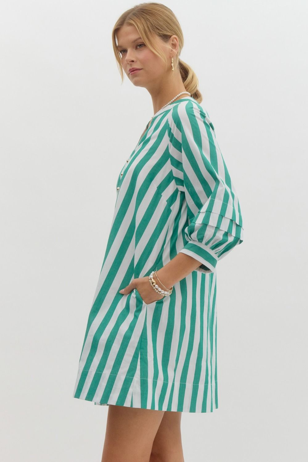 "Amelia" Striped Dress - The Katie Grace Boutique