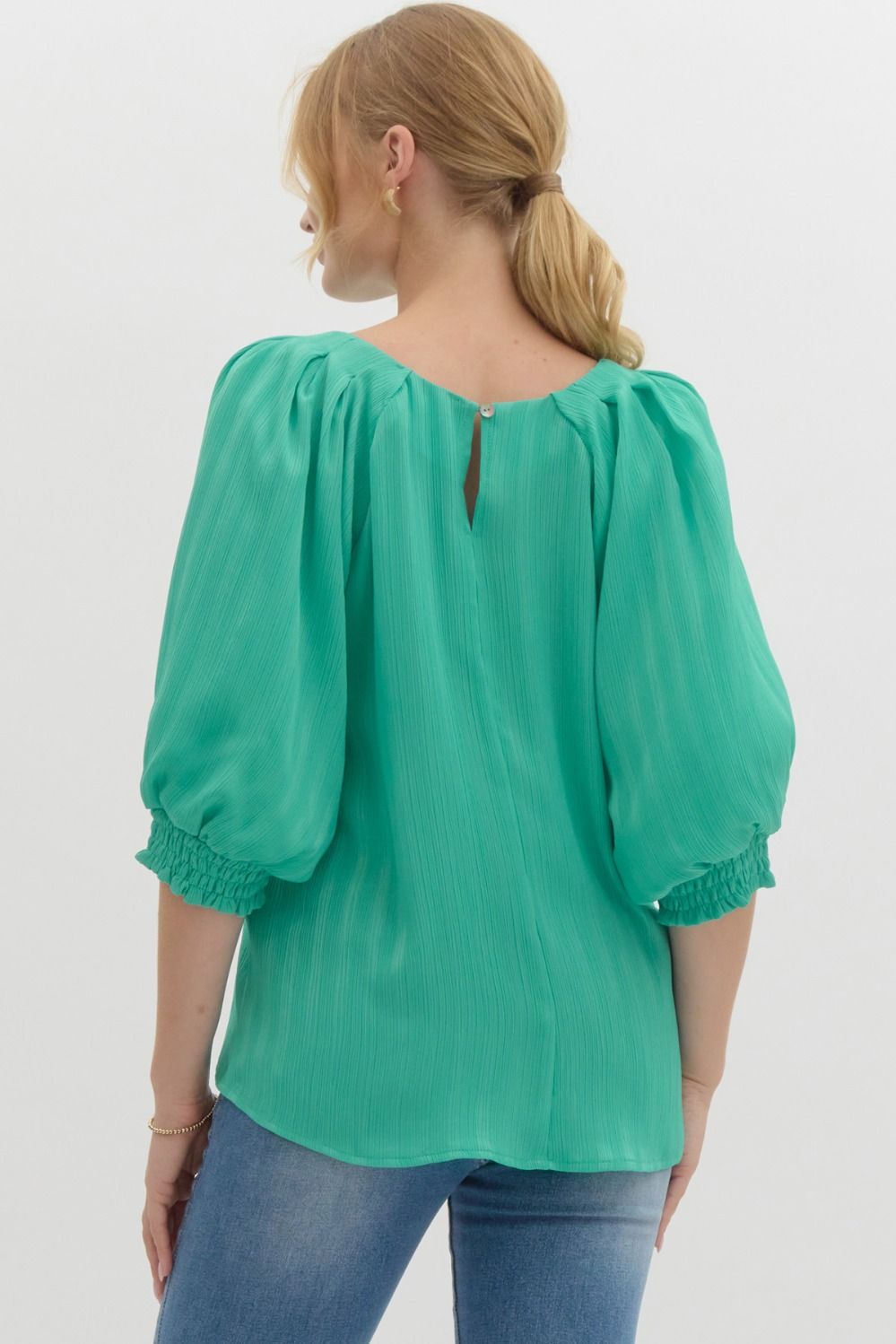 "Liora" Tonal Striped Blouse, 3 colors - The Katie Grace Boutique