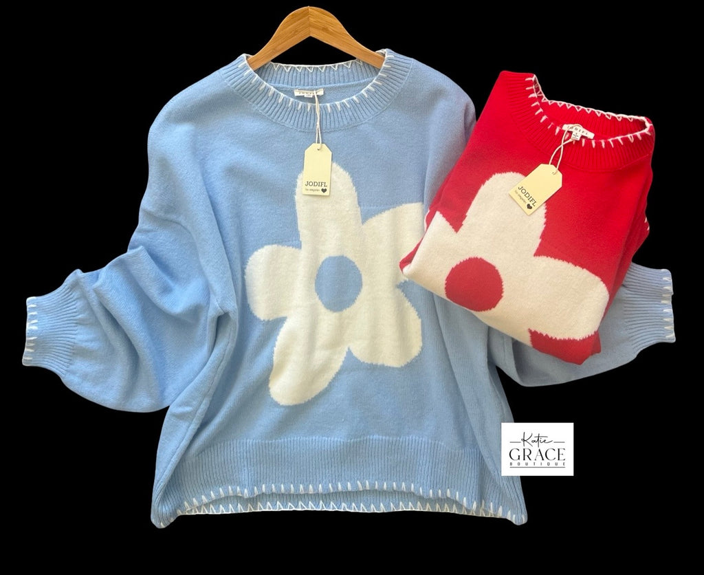 "Sheena" Floral Sweater, 2 colors