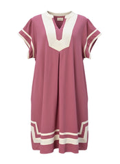 "Laura" Linen Blend Dress, Plus - The Katie Grace Boutique