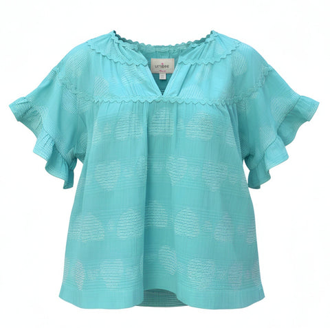 "Hartley" Ruffled Blouse - The Katie Grace Boutique