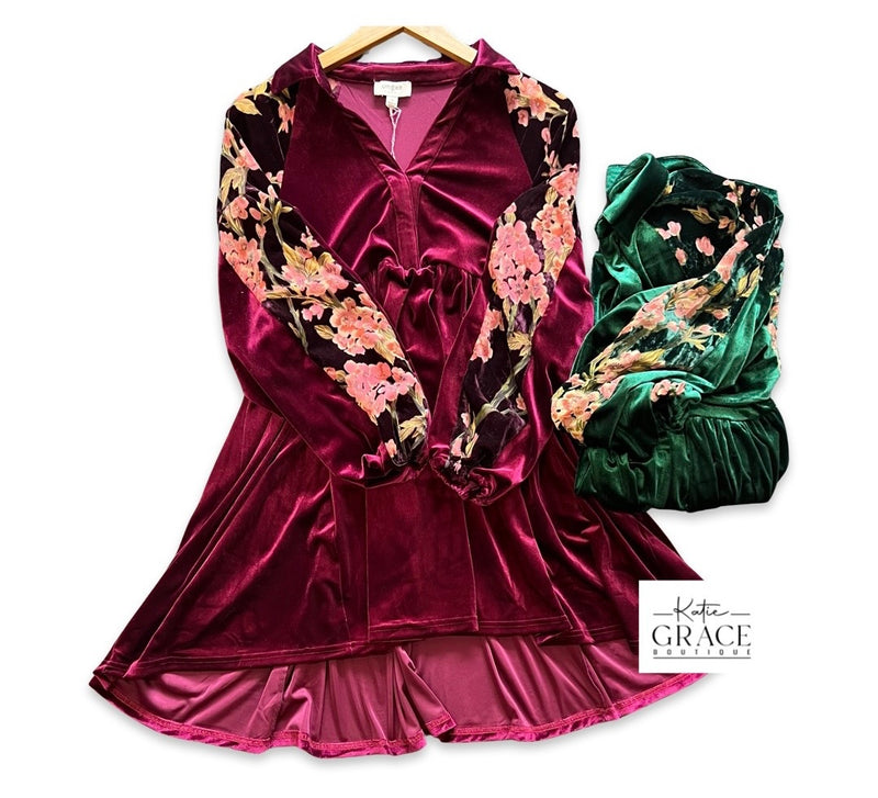 Last One! “Rosalyn" Velvet Dress