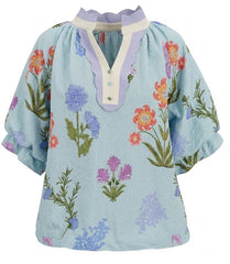 "Charlotte" Floral Blouse - The Katie Grace Boutique