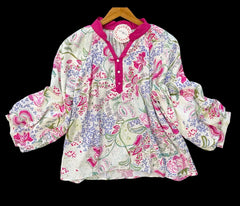 "Tasha" Paisley Blouse - The Katie Grace Boutique