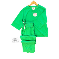 "Zara" Matching Separates, Green - The Katie Grace Boutique