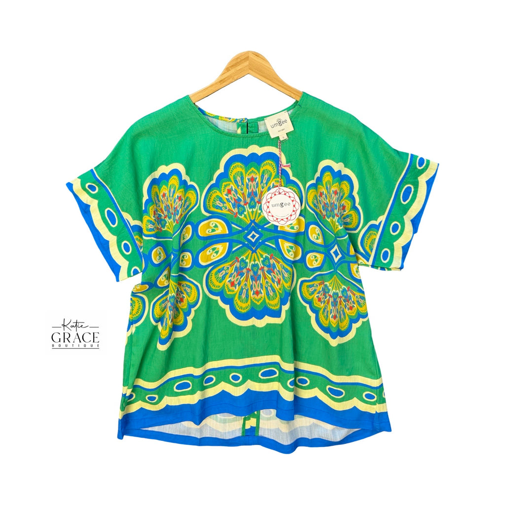 "Juniper" Medallion Blouse - The Katie Grace Boutique