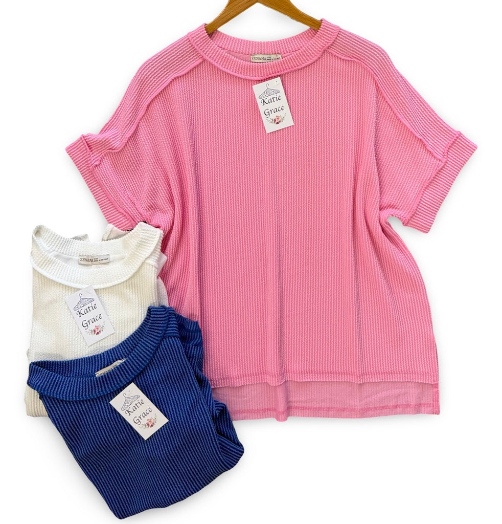 "Addie" Curly Knit Top