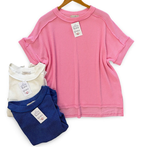 "Addie" Curly Knit Top