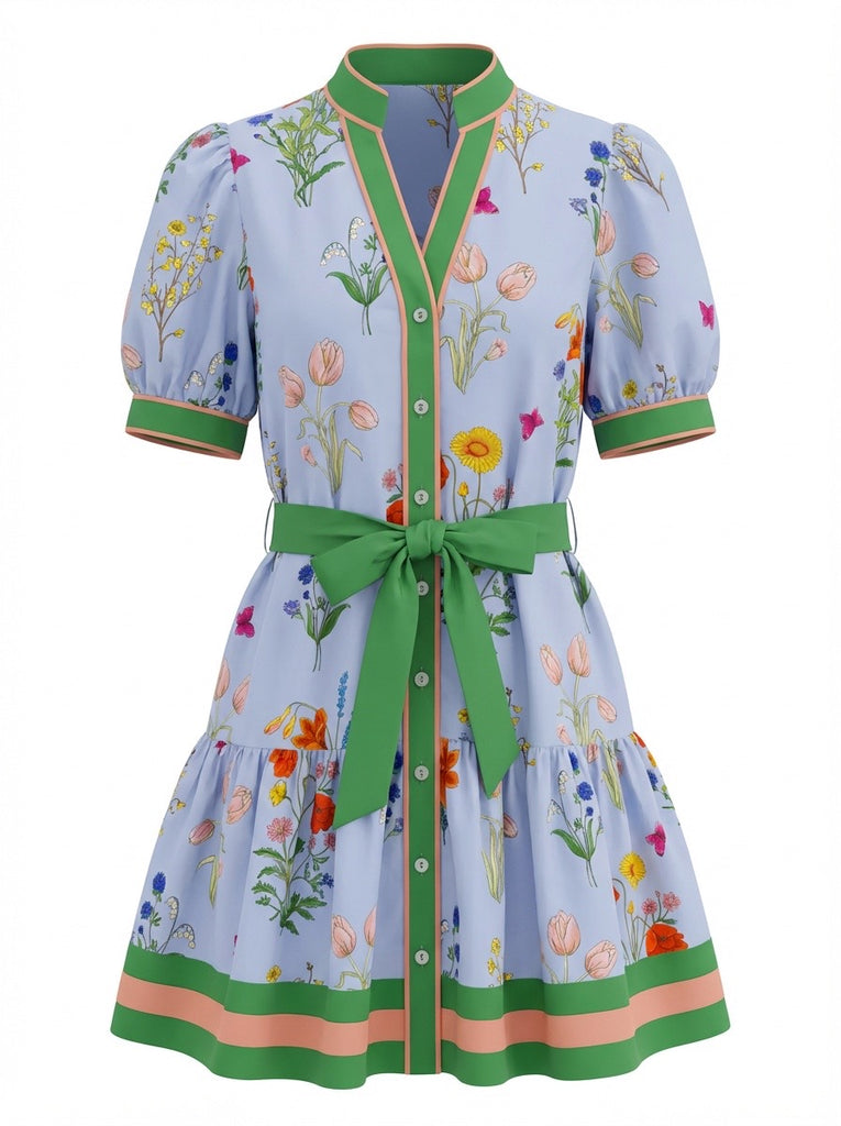 "Tiffany"  Floral Dress - The Katie Grace Boutique