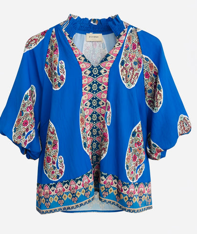 "Freya" Paisley Top