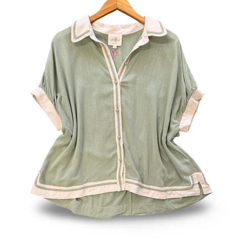 "Nora" Linen Button Down