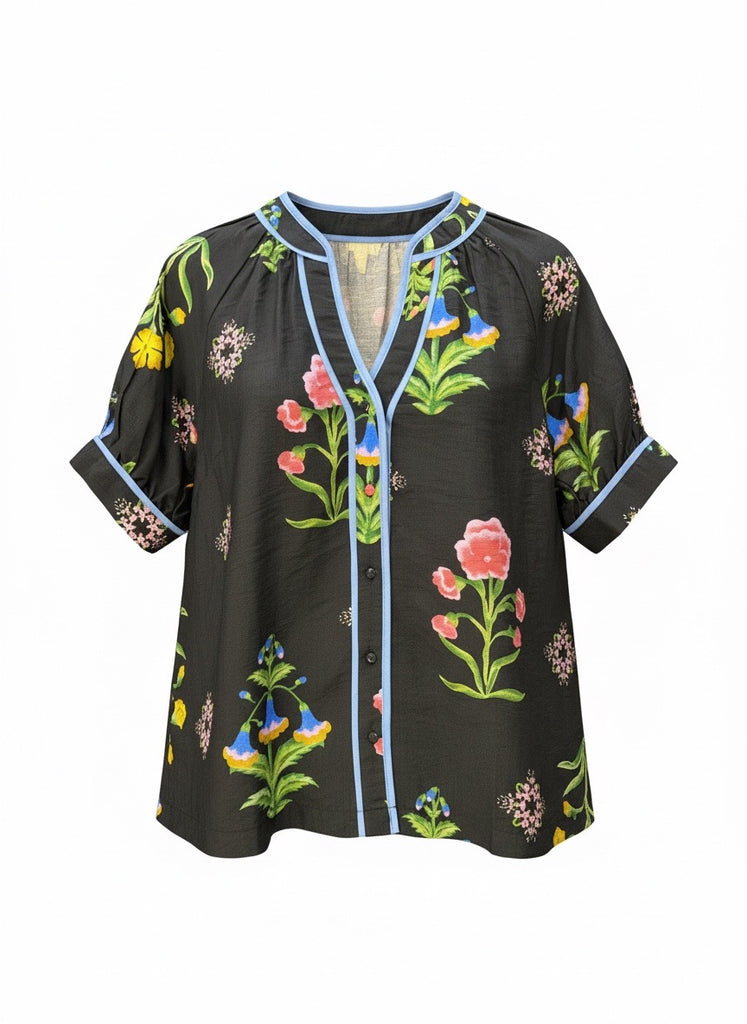 "Caty" Floral Top - The Katie Grace Boutique