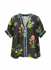 "Caty" Floral Top - The Katie Grace Boutique