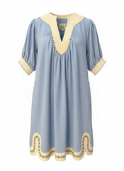 "Rue" Linen Blend Dress - The Katie Grace Boutique