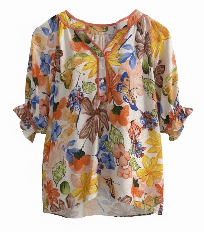 "Tiffani" Floral Blouse