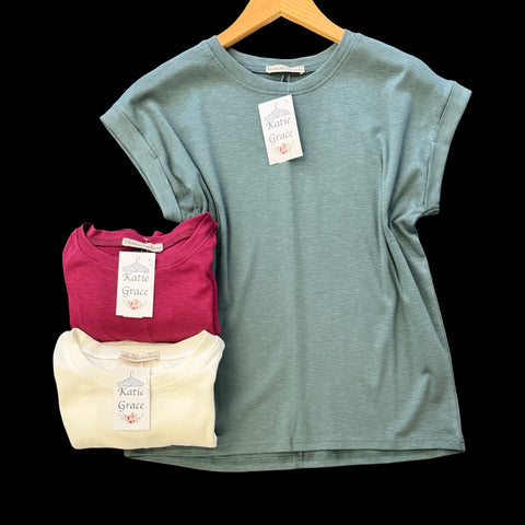 "Emily" Slub Tee - The Katie Grace Boutique