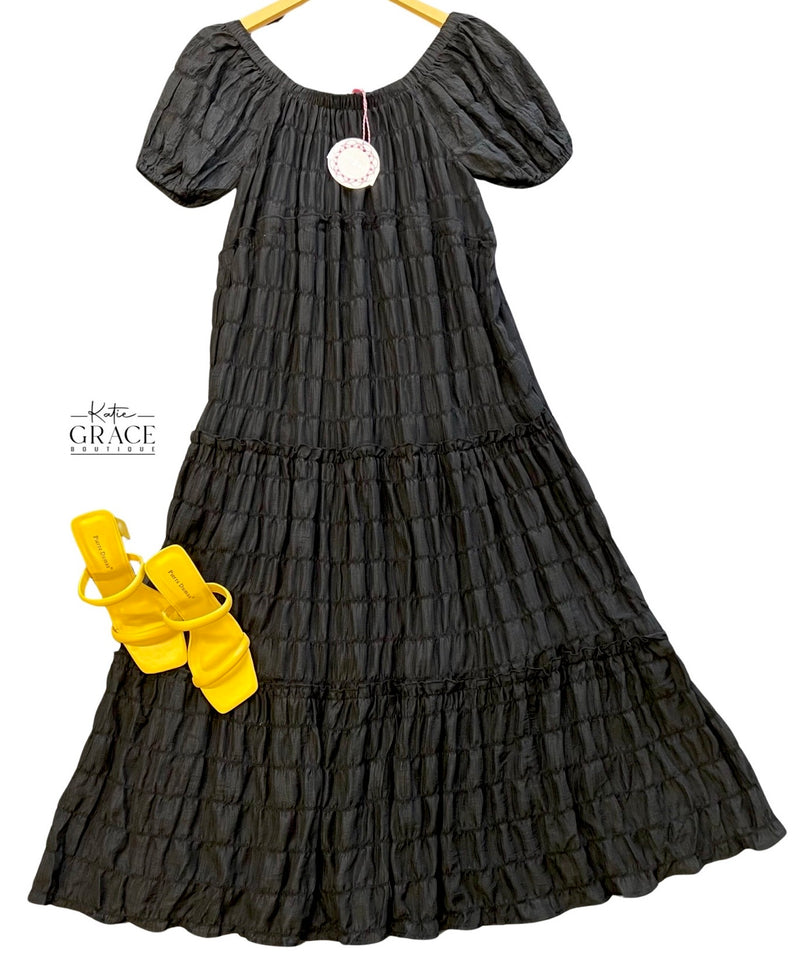 Last One! “Vera" Ruched Maxi Dress