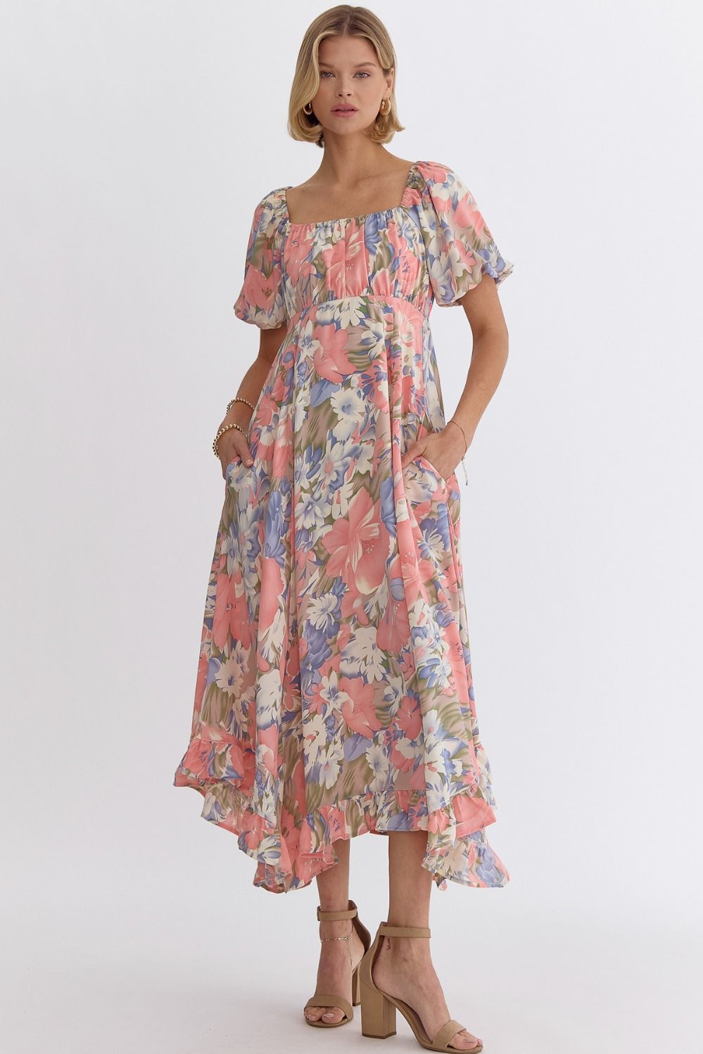 "Clarice" Floral Maxi Dress