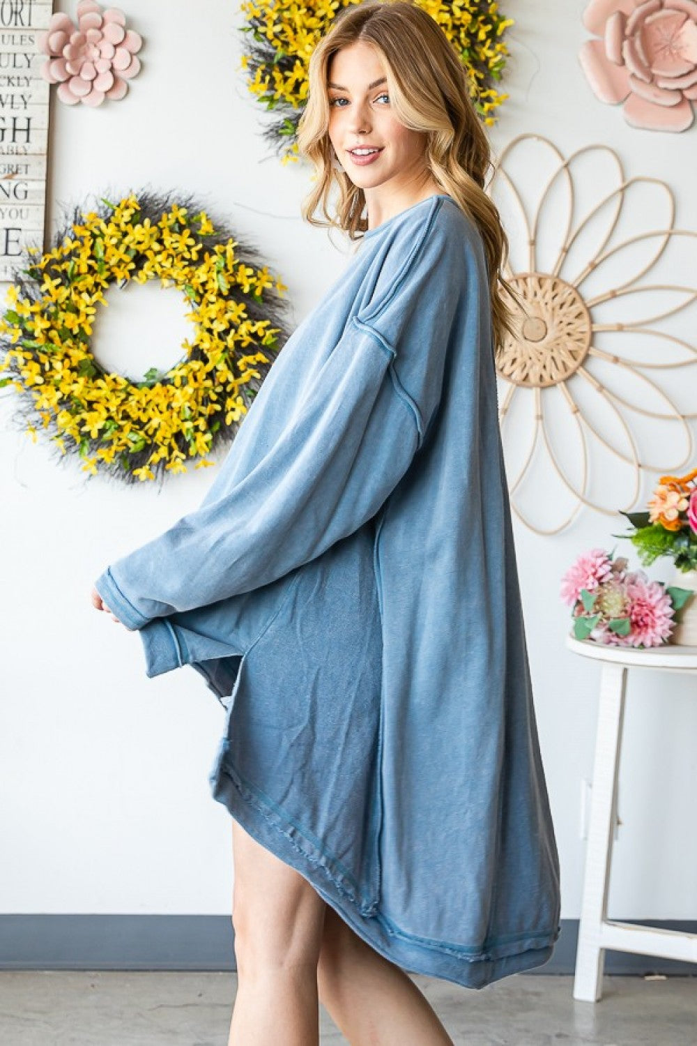 "Alexis" Oversized Mineral Washed Tunic