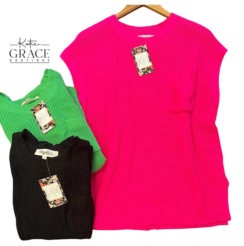 Last One! “Tiffani" Short Sleeve Sweater - The Katie Grace Boutique