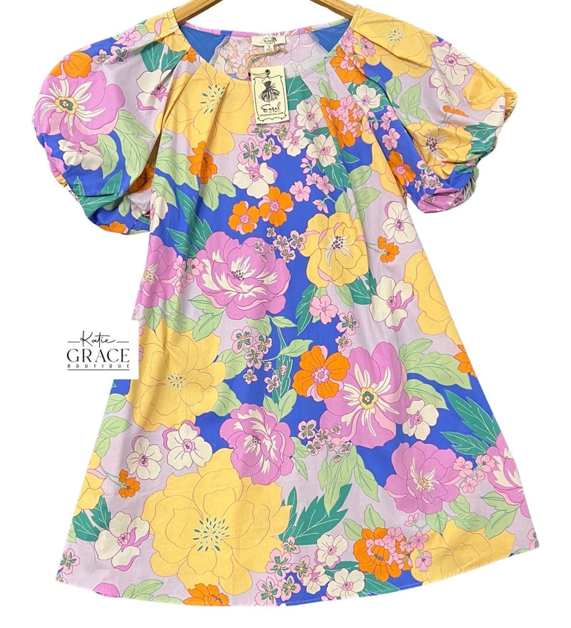 "Emily" Floral Puff Sleeve Dress