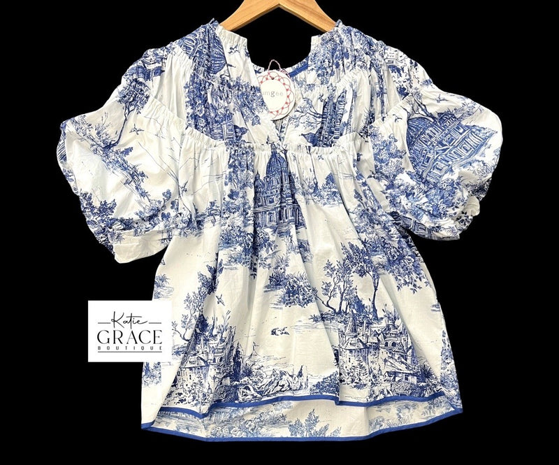 "Stacey" Toile Blouse